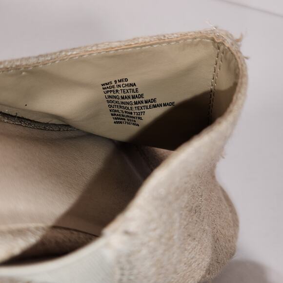 SIMPLY VERA by VERA WANG Wedge Sandal Womens 9M Tan Platform Textile Fringe Boho - Picture 2 of 12